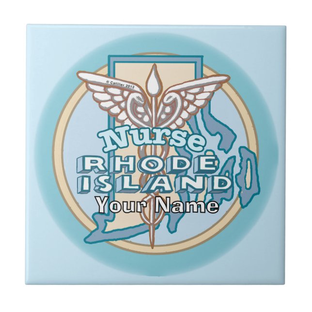 Carreau Rhode Island Nurse Caduceus Tile (Devant)