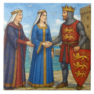 Carreau Richard Cœur de Lion et Bérengère de Navarre