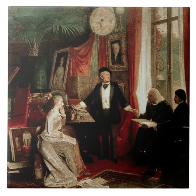 Carreau Richard Wagner avec le daught de Franz Liszt et de (Devant)