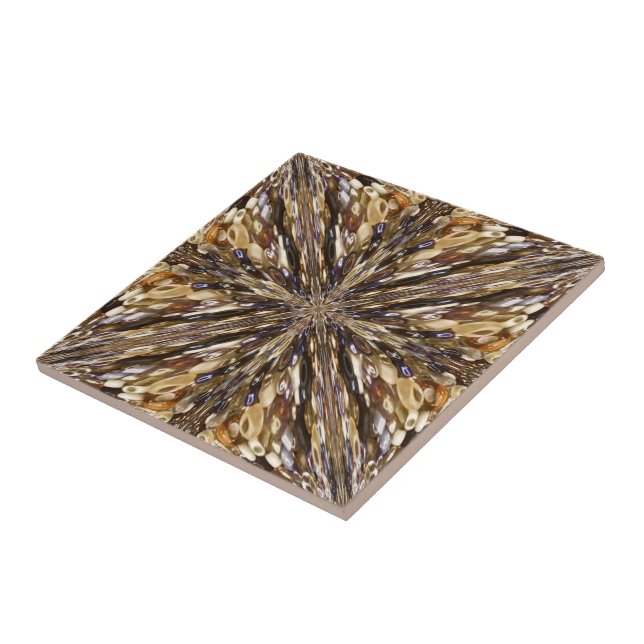 Carreau Richesse de perles de rocaille Motif abstrait (Côté)