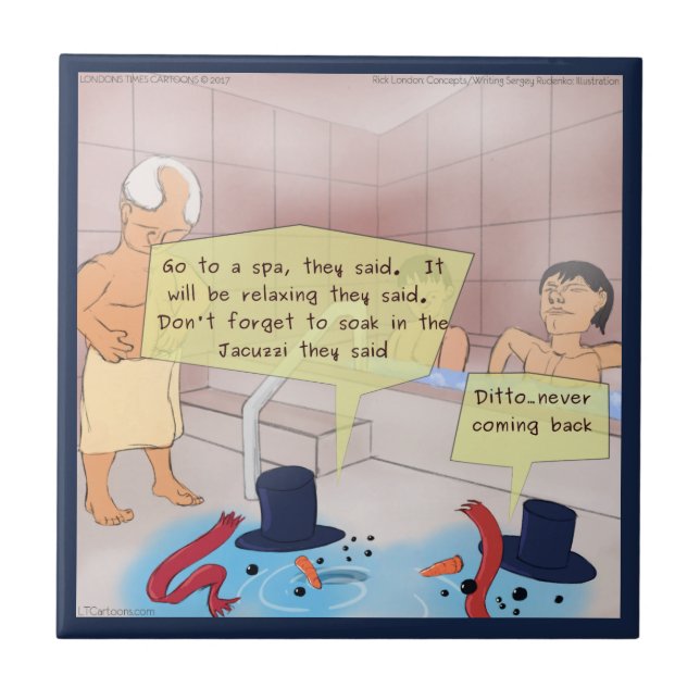 Carreau Rick London Comic Snowman Carrelage en céramique (Devant)