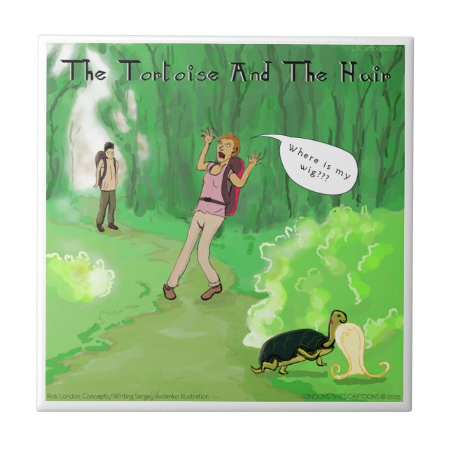 Carreau Rick London Turtle Et Le Coiffeur De Perruque Drôl (Devant)