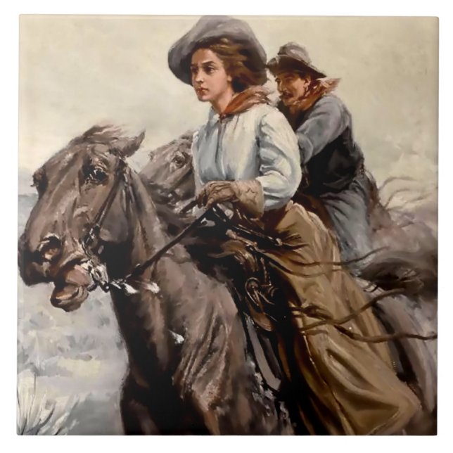 Carreau "Riding the Range" par WHD Koerner (Devant)