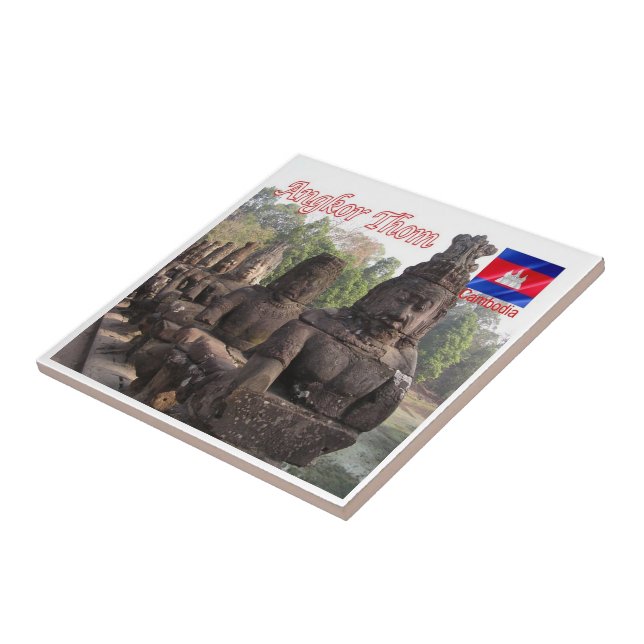 Carreau Rif. KH Cambodge, Angkor Thom, (Côté)