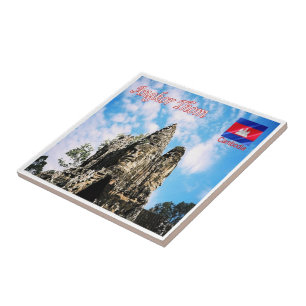 Carreau Rif. KH Cambodge, Angkor Thom, porte de la victoir