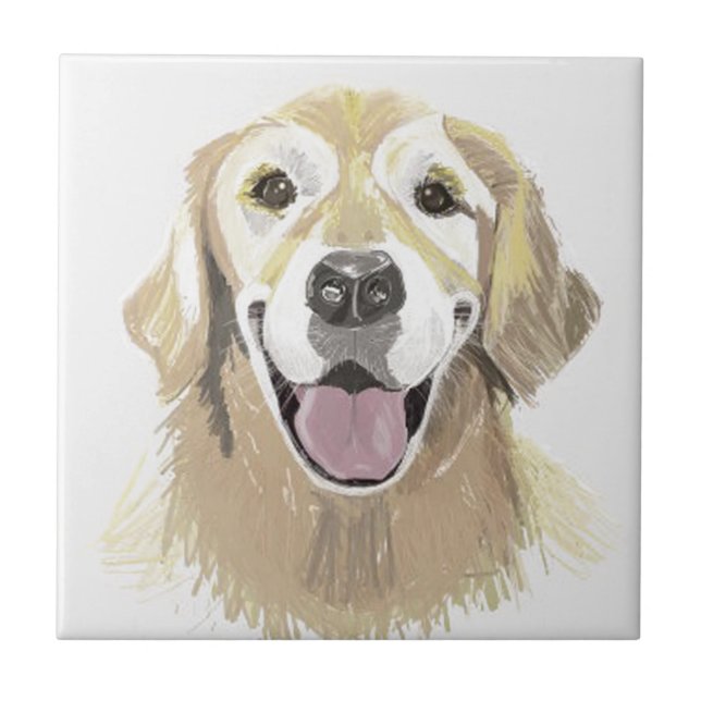 Carreau Rire Golden Retriever (Devant)