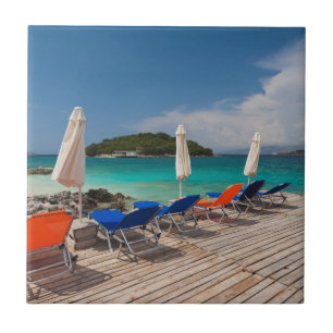 Carreau Riviera albanaise, Ksamil, front de mer de la vill