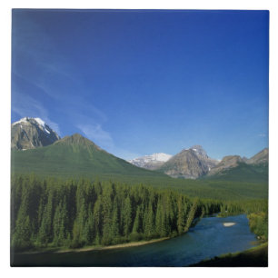 Carreau Rivière Bow près du parc national Banff en Alberta