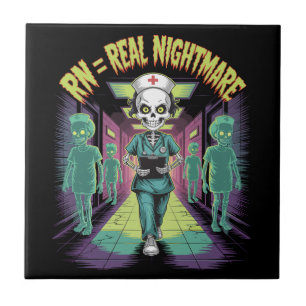 Carreau RN = Infirmière d'Halloween véritable cauchemar