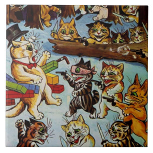 Carreau "Robbers and Brigands" de Louis Wain