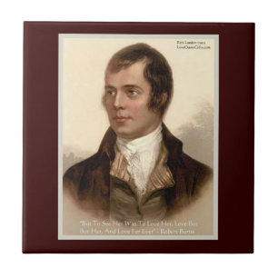 Carreau Robert Burns "Pour la connaître" Citation d'amour