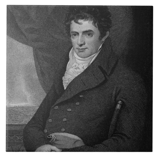 Carreau Robert Fulton (1765-1815), gravé par le parc de (Devant)