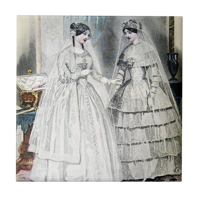 Carreau Robes de mariée blanc antique (Devant)