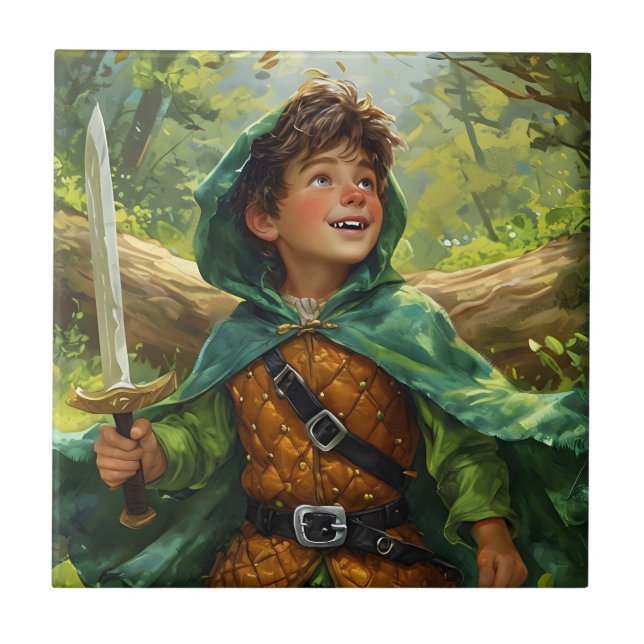 Carreau Robin des Bois représenté comme un enfant (Devant)