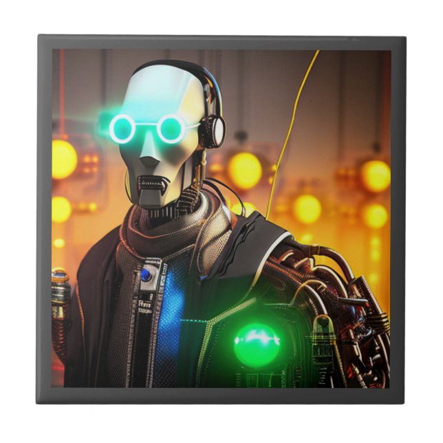 Carreau Robot 2 petite tuile en céramique (Devant)