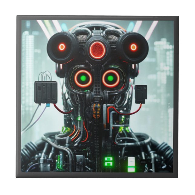 Carreau Robot 5 petite tuile en céramique (Devant)