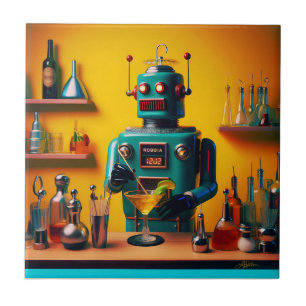 Carreau Robot futuriste rétro ROBIA 12J2 Mixologue