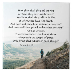 Carreau Romains 10:14-15 Alors comment ils l'appelleront