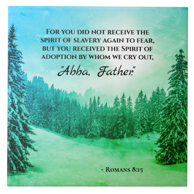 Carreau Romains 8:15 Nous crions "Père Abba" (Devant)