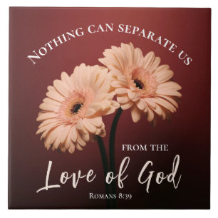 Carreau Romains 8 39 Amour de Dieu Bible Verse Rose Brown