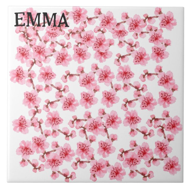 Carreau Romantic pink Cherry blosson (Devant)