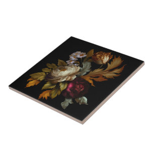Carreau Romantique Dramatique "Vieux Monde" Floral 3