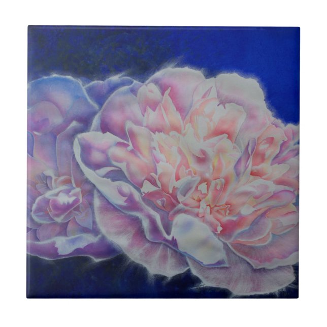 Carreau Romantique élégante couleur rose blanc pastel (Devant)