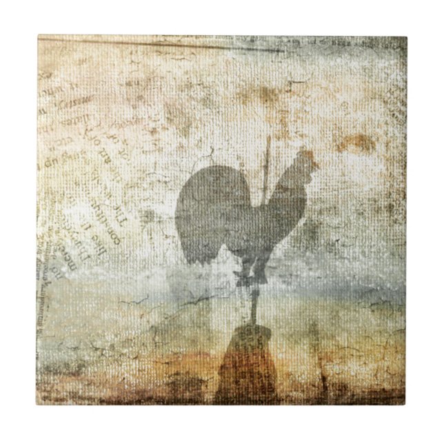 Carreau Rooster de Vane météorologique (Devant)