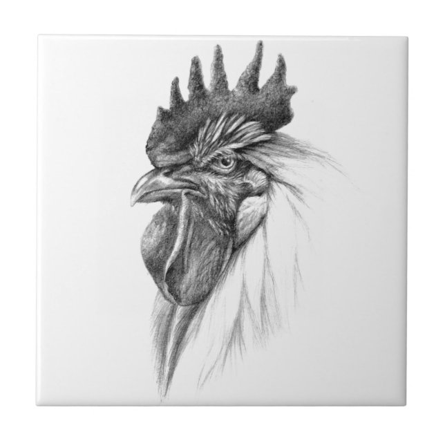 Carreau Rooster design by Schukina sk065 (Devant)