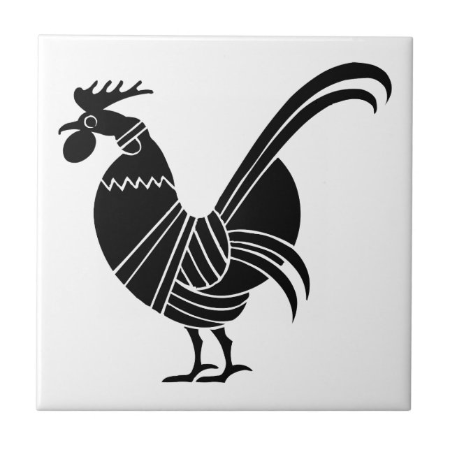 Carreau Rooster, dessin de relief grec (Devant)