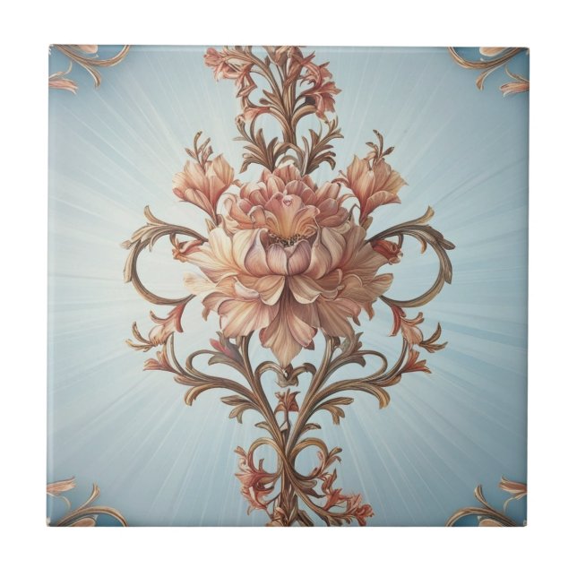 Carreau Rose Baroque   (Devant)