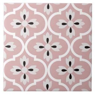 Carreau Rose coloré, blanc espagnol formes méditerranéenne