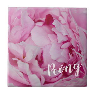 Carreau Rose de fleurs de pivoine pour fleurs et amoureux