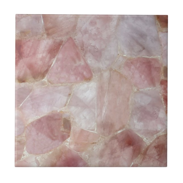 Carreau Rose en quartz marbre (Devant)