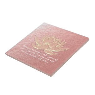 Carreau Rose Gold Lotus Yoga instructeur de méditation