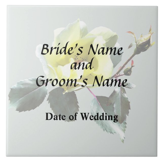 Carreau Rose jaune délicate (Devant)