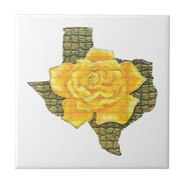 Carreau Rose Jaune Du Texas Motif Flower (Devant)