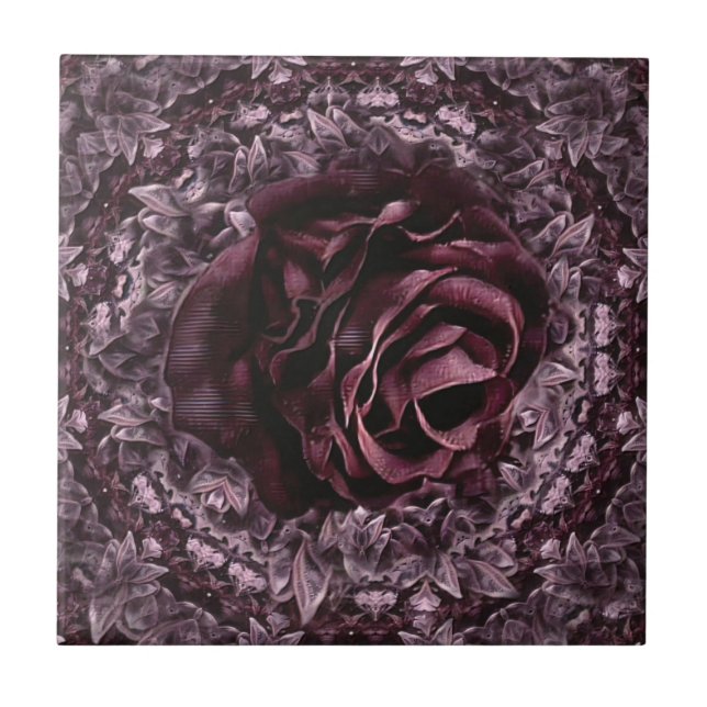 Carreau Rose Mandala  (Devant)