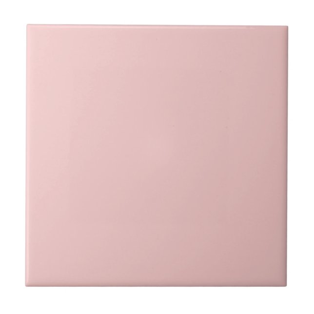 Carreau Rose moderne Quartz rose plaine couleur solide (Devant)