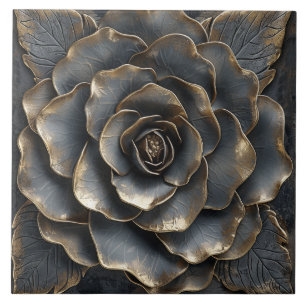 Carreau Rose noir et or de luxe