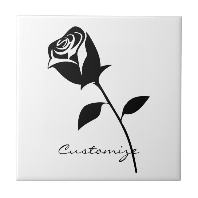 Carreau Rose noire fleur de la Saint-Valentin Thunder_Cove (Devant)