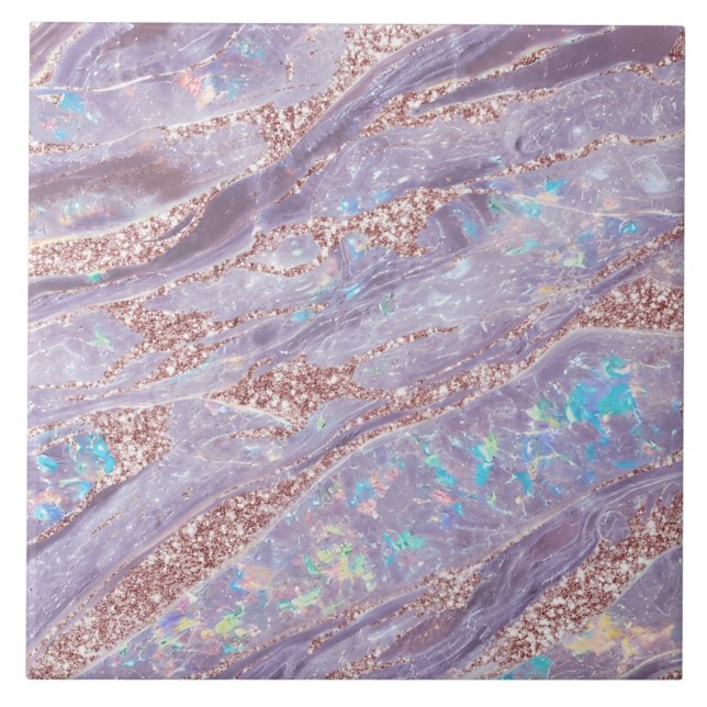 Carreau Rose Opal Marbre Classé Lavande or Parties scintil (Devant)