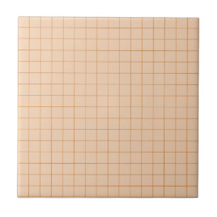 Carreau Rose Pâle & Terracotte Damier Rétro Minimaliste