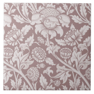 Carreau Rose poussiéreuse florale vintage rose