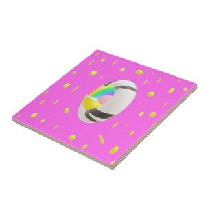 Carreau Rose profond mignon soleil à motif coussin favori