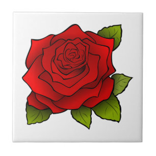 Carreau Rose rouge brillante