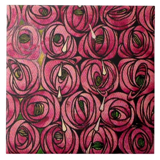 Carreau Rose, tableau de Charles Mackintosh,  (Devant)