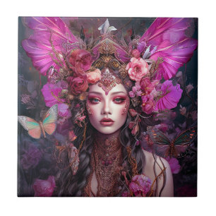 Carreau Rose violet Fairy Queen Imaginaire Art