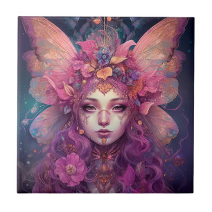 Carreau Rose violet Fairy Queen Imaginaire Art