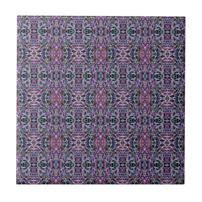 Carreau Rose violet géométrique (Devant)
